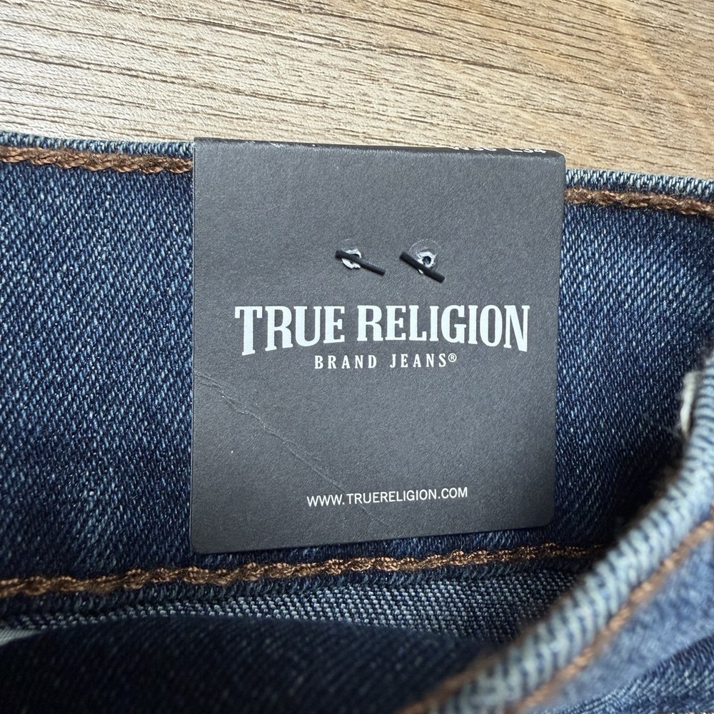 True Religion Jeans Men 36x34 Ricky Relaxed Straight Stretch Flap T Pockets NEW - Picture 6 of 13